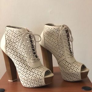 Peep Toe Ankle Boots